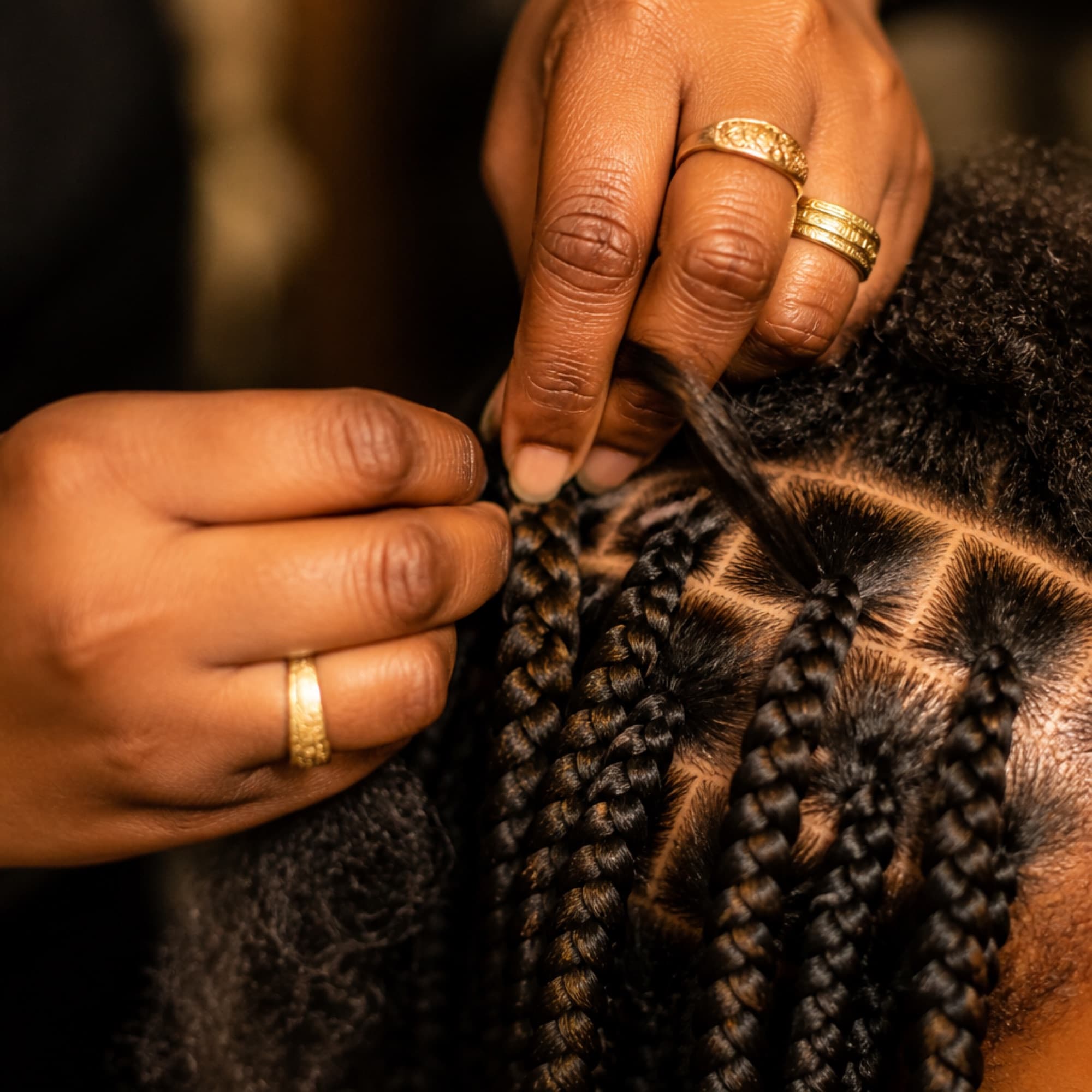 Braiding hands at work